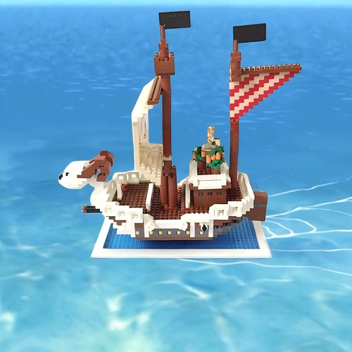 Barco Pirata Rompecabezas 3d One Piece Luffy Armables Blocks