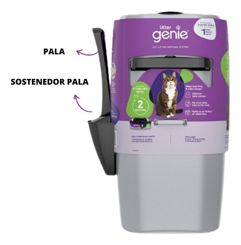 Litter Genie Plus Basurero Para Areneros Gatos