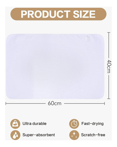 Toalla De Microfibra Para Cocina, Tejido Gofre, Súper Absorb