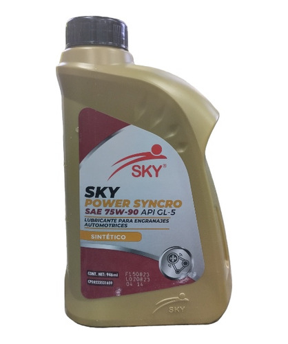 Aceite De Caja Sincronica Sintético Sky 75w90 Gl5