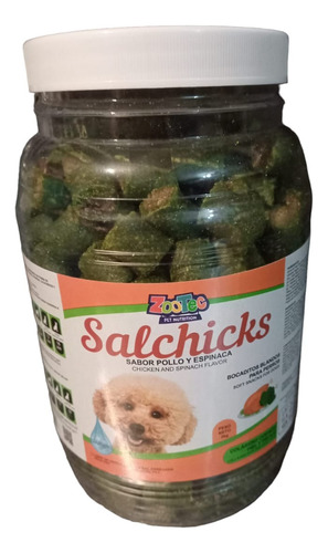 Salchicks Pollo Espinaca Snacks Golosin Zootec P/perros X2kg