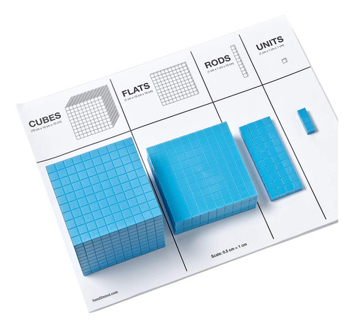 Juego De 10 Bloques Con Base De Plástico Hand2mind, 644 Unid