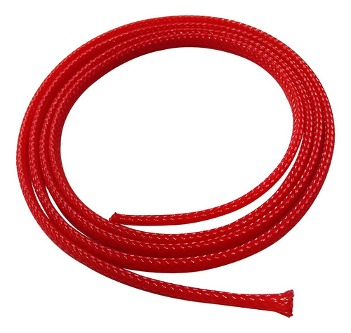 Malla Cubre Cable Piel De Serpiente Rojo 3mm X10mts