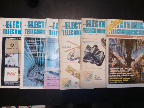 Lote 6 Ejemplares Revista Electrónica Y Telecomunicaciones