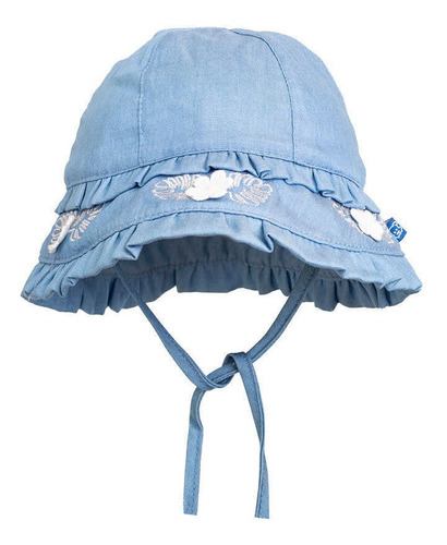 Gorro Chambray Y Fluor Celeste Pillin