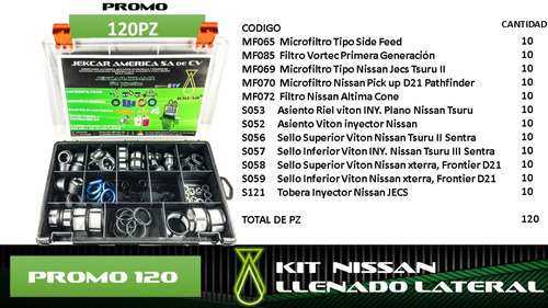 Kit Nissan Llenado Lateral 120 Pzs