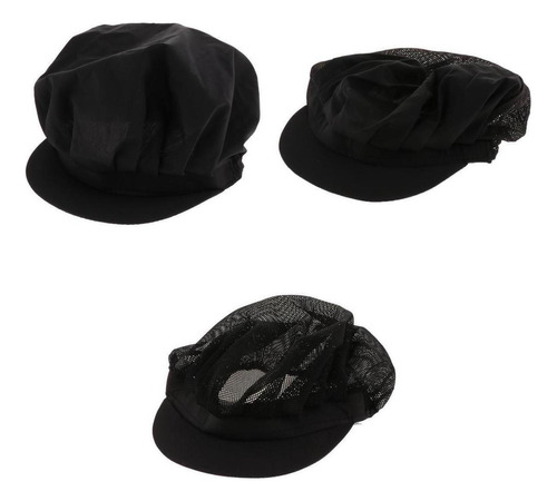 3 Gorros Elásticos De Cocinero Unisex Para Cocina, Panadero