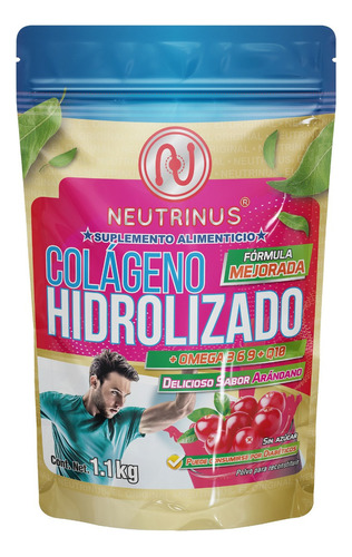 Suplemento Colágeno Hidrolizado Con Omega 3, 6, 9 Y Q10 Sabor Arándanos