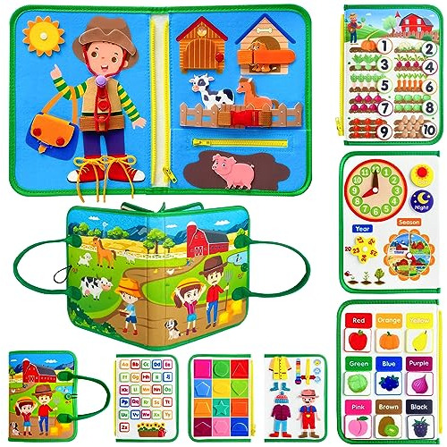 Tablero De Actividades Niños, Juguetes Montessori, Lib...