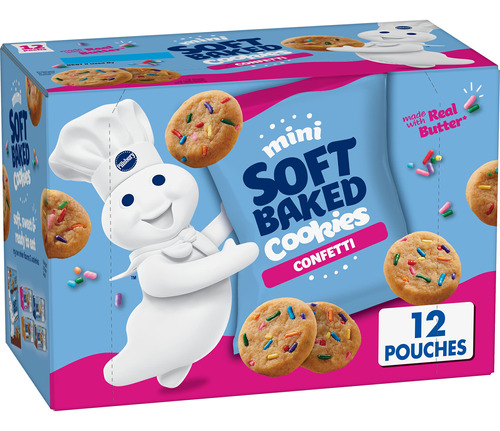 Pillsbury Mini Galletas Horneadas Suaves, Confeti, Bolsas De