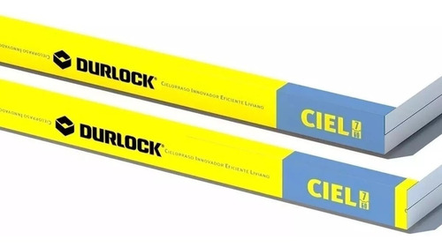 Placa Yeso Durlock Ciel 7mm Para Cielo Raso 1,20 X 2,40mts