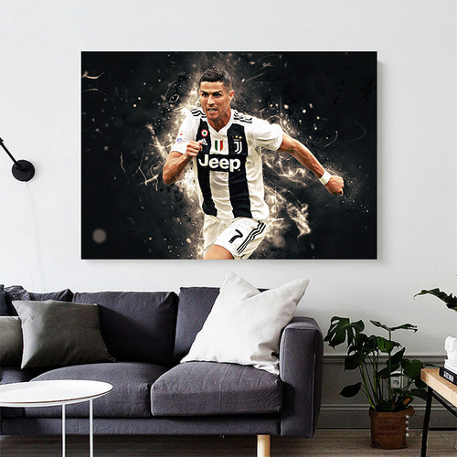 Póster Sobre Lienzo Con Figura De La Estrella Del Fútbol Ron