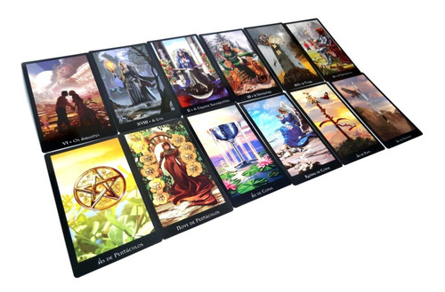 Tarô Das Bruxas 78 Cartas + Livro + Brinde Saquinho Preto