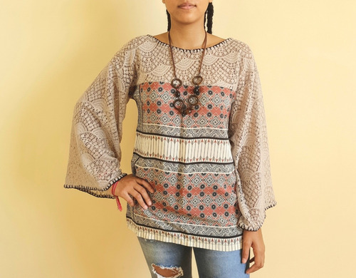 Imagem 2 de 4 de Blusa Bata Feminina Tecido Ludmila