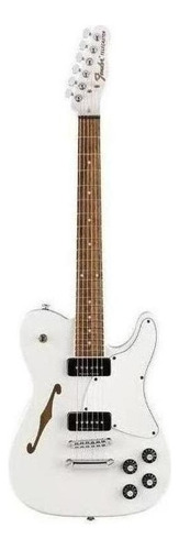 Guitarra eléctrica Fender Artist Jim Adkins JA-90 Telecaster Thinline de fresno white uretano brillante con diapasón de laurel indio