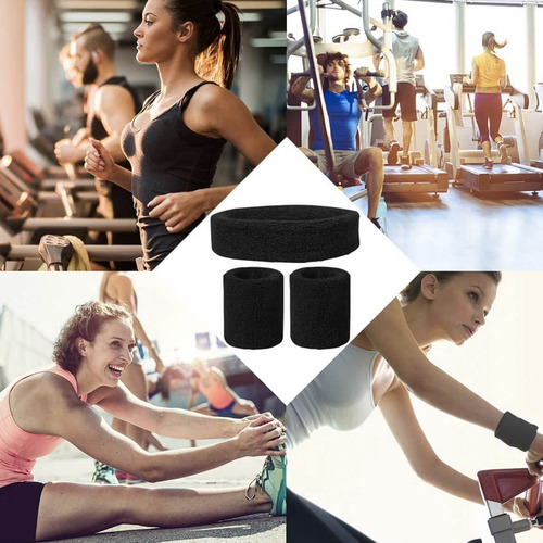 Bandas Elasticas Para Cabello Y Muñequeras Crossfit Tela Gym