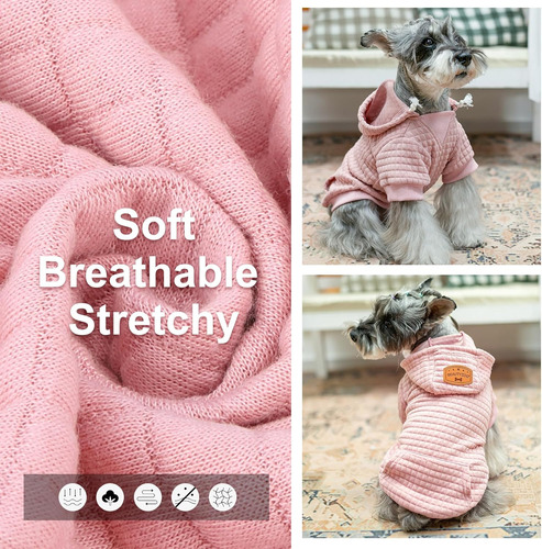 Suéter Con Capucha Para Perros Pequeños Y Medianos Con Bolsi