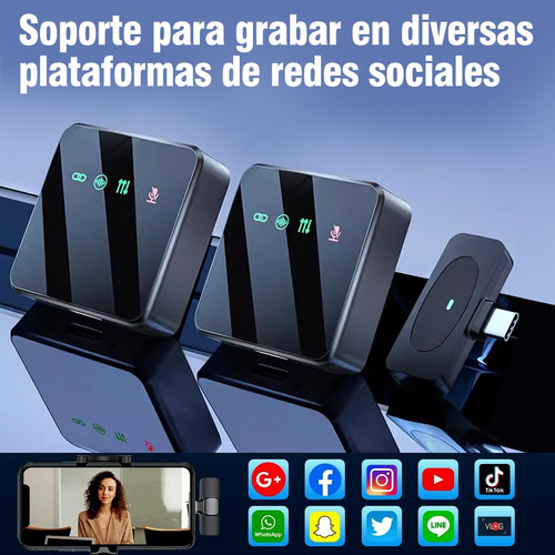 2025 Nuevo Micrófono Inteligente Con Cancelación De Ruido Negro+type-c