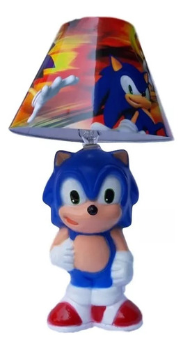 Lámpara De Sonic Centro De Mesa Recuerdos Decoración Fiesta Infantil Artículos Kit Sonic Hedgehog 1 Pza Tender Lihome Se Conecta A La Luz