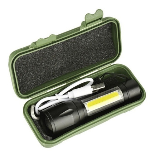 Laterna Recarregável Pequena Potente Led Tática Iluminação
