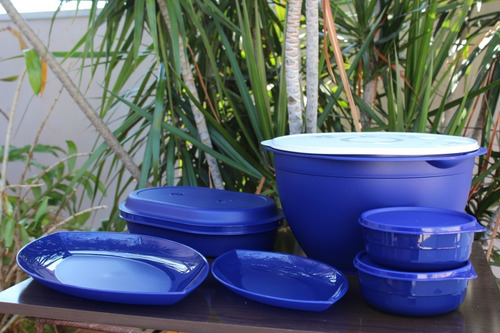 Tupperware Kit 6 Peças Bea Pda Luxo E Resistência Azul