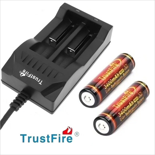 Cargador Trustfire Tr017 + 2 Baterías 3400mah, Infierno 2