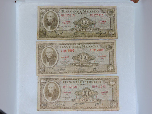 Billetes Americano $100 Pesos M. Hidalgo (Usado)