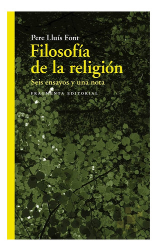 Filosofia De La Religion - Font Pere Lluis