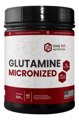 Glutamina Micronizada - One Fit - 200g - Sabor Neutro 