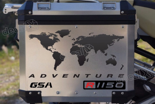 Kit Adesivos Refletivo Bau Compatível Com R1150gs Gsa08 Cor BAU PRETO