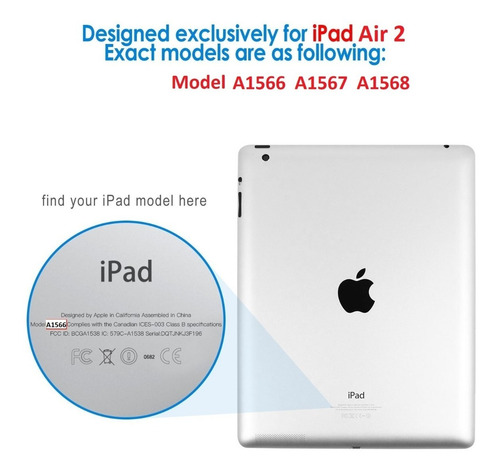 Smart Case iPad Air 2 Apple Poliuretano Sensor Sleep Preta