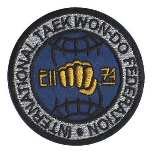 Patch Bordado Taekwon-do Com Fecho De Contato