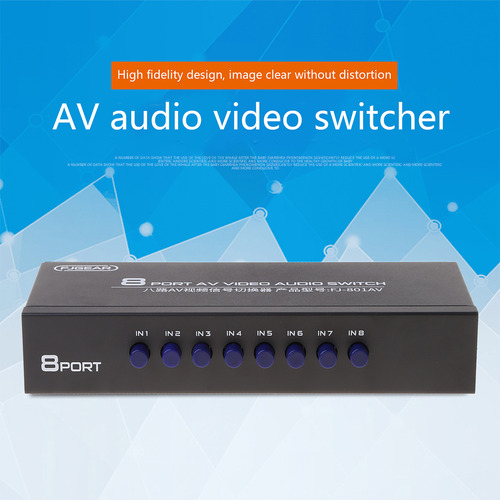 Comutador Av Rca Switcher 8 Entradas E 1 Saída De Vídeo Comp