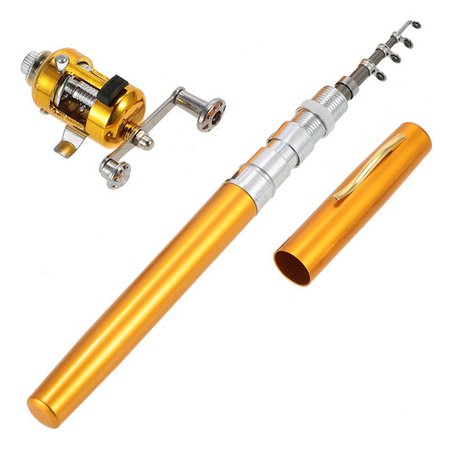 Vara De Pesca Mini Pole Fishing Rod Reel Pen Fishing Pocket