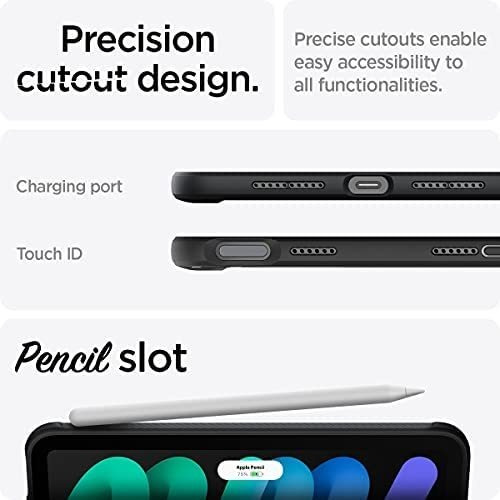 Imagen 7 de 7 de Funda Spigen Rugged Armor Para iPad Mini 6 Negro