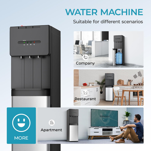 Dispensador De Agua Euhomy De Carga Inferior Para 5 Galones