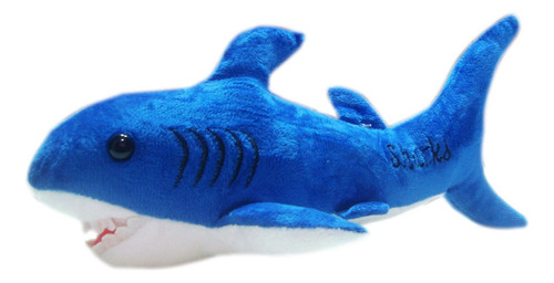Tiburón de peluche azul antialérgico para bebé, Niche