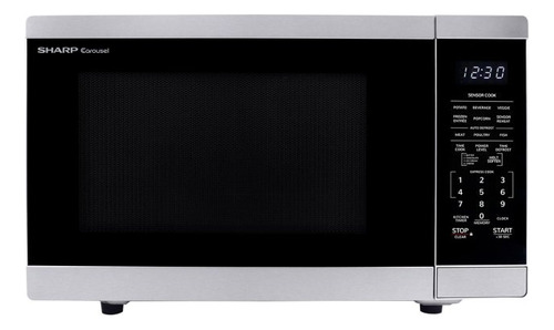 Sharp 1.4 Cu. Ft. Stainless Steel With Black Mirror 