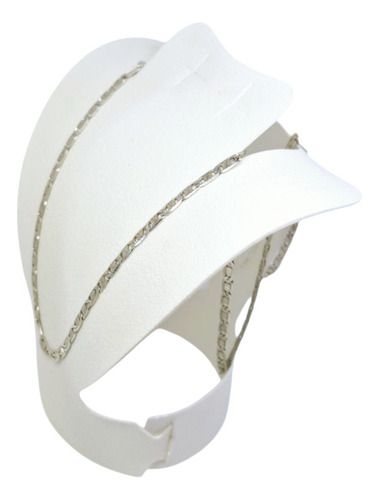Cadena Tejido Espejo Diamantada 3mm 65cm Plata 925 Plateado