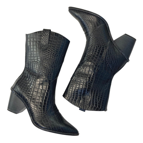 Imagen 4 de 9 de Botas Vaqueras Dama Felipe Rentería Tacón 7cms 100% Piel
