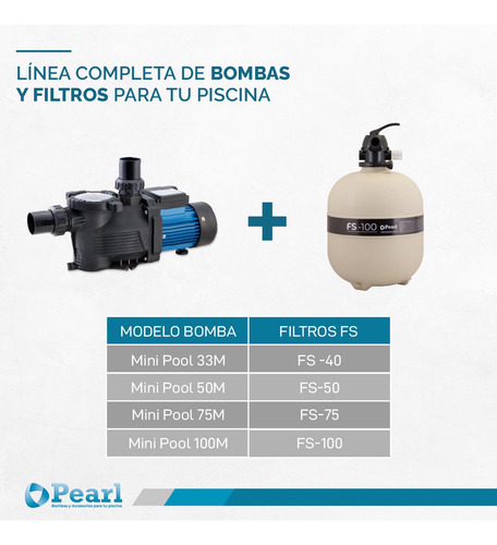 Bomba Pileta Autocebante Pearl Mini Pool 100 1 Hp