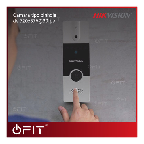 Imagen 8 de 10 de Kit Portero Visor Hikvision + Pantalla + Cámara Exterior Hd