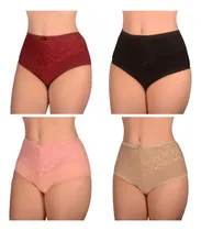 Comprar Kit 4 Calcinhas Calçola Plus Size De Algodão Lingerie Renda