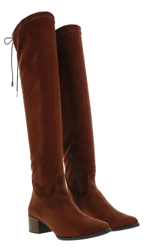 Botas Ca a Alta De Gamuza Y Punta Picuda Mujer Erez