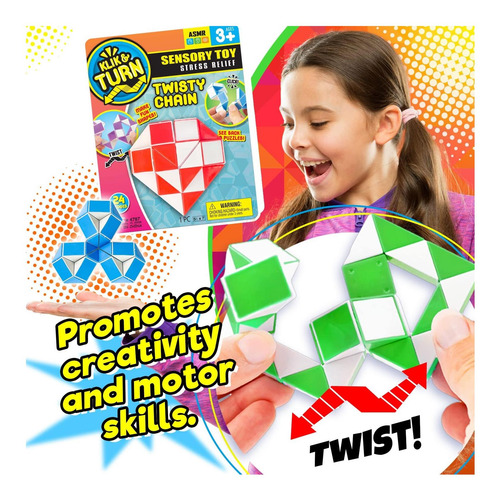 Twist Snake Puzzle Magic Snake Cube Play Fidget (1 Unit)