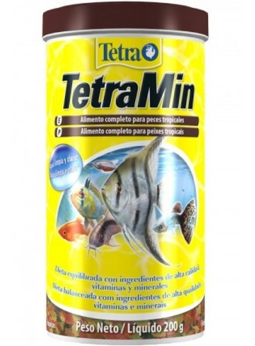 Ração Para Peixe Tetra Min Flakes 1l 200g