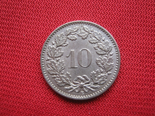 Suiza 10 Rappen 1871 Vellón 