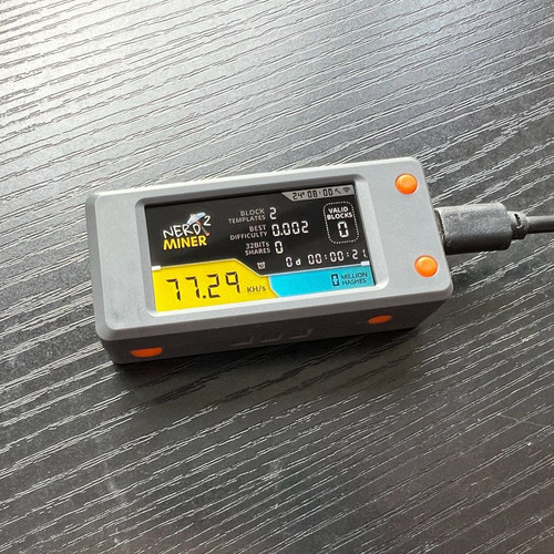Lotería Bitcoin Nerd Miner V2.0 T-display-s3 Btc Crypto Solo