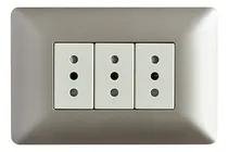 Comprar Enchufe Triple 2p+t 10a 220v Color Champagne