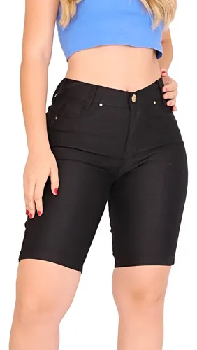 Shorts Jeans Feminino Ate O Joelho Promo o Parcelamento sem juros